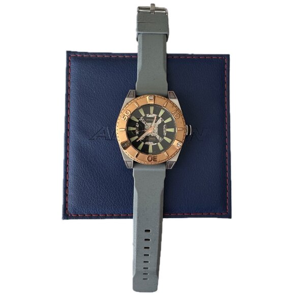 Aragon Silverjet 8N24 Miyota Skeleton Automatic Watch 50mm - ROSE GOLD - A232ROS - Picture 6 of 12